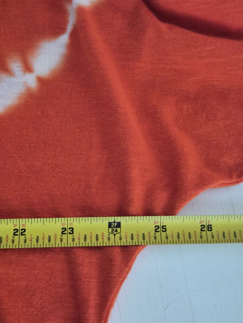 J. Jill Orange Shibori Tie Dye Top Large Cotton Modal Dolman Sleeve Relaxed Fit - Picture 10 of 11